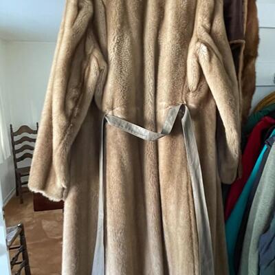 Fur Stole and Faux Fur Coat