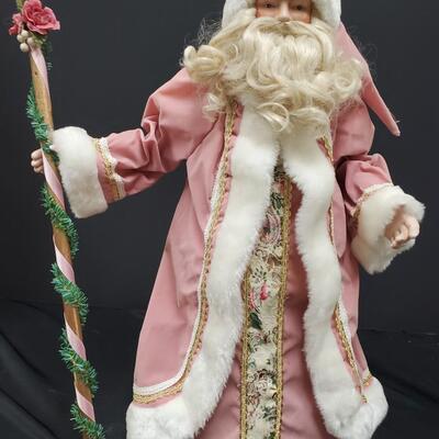 Pink St. Nick with plastic base