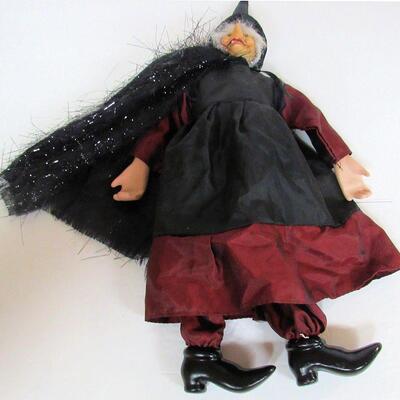 Halloween Witch Shelf Sitter, Looks Like Clay and Fabric