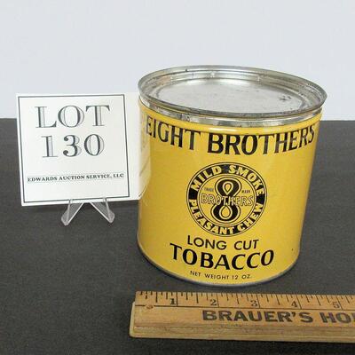 Vintage Eight Brothers Long Cut Tobacco Tin