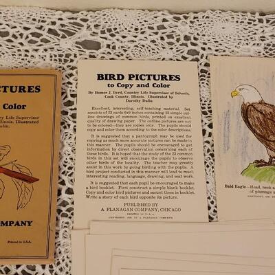 Lot 3: 1926 Bird Pictures to Copy and Color by the Flanagan Company