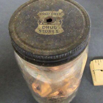 Copper Hardware in Old Rexall Drug Bottle