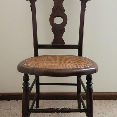 Lot 48: Antique Cane Seat Chair