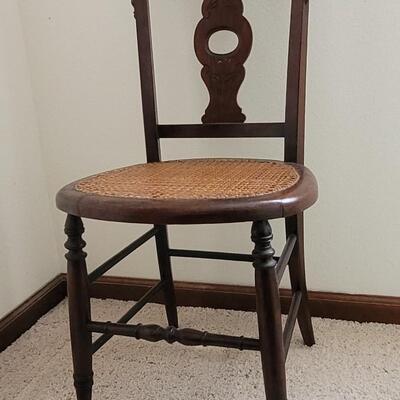 Lot 48: Antique Cane Seat Chair