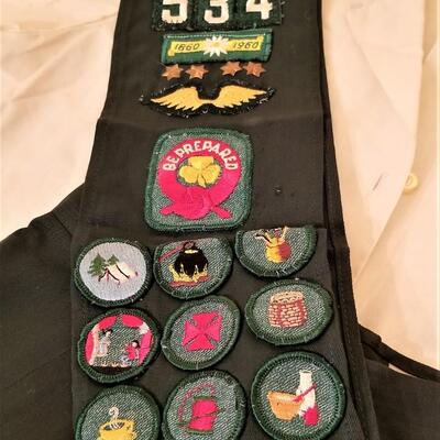 Lot #229  1960's Girl Scout Uniform with Badge Sash