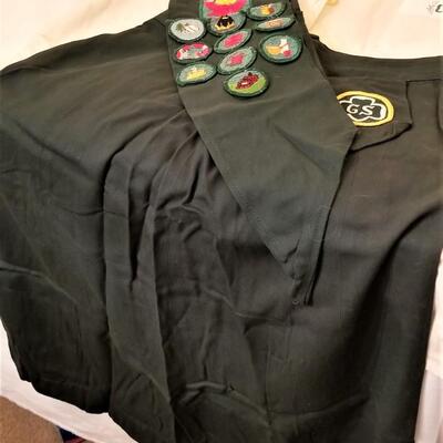 Lot #229  1960's Girl Scout Uniform with Badge Sash