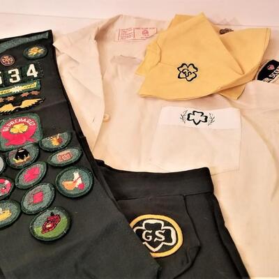 Lot #229  1960's Girl Scout Uniform with Badge Sash