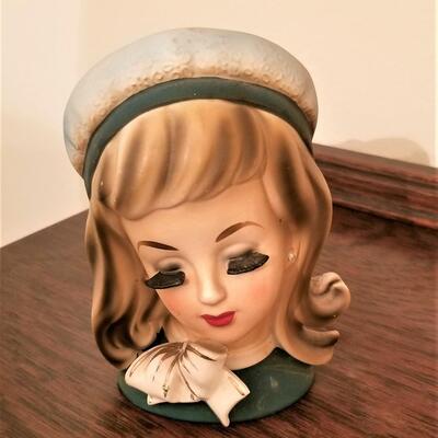 Lot #233 - Great Vintage Lady Head Vase