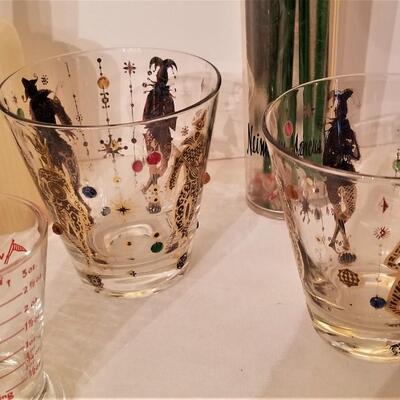 Lot #234  Large Bar Lot - glasses, swizzle sticks, German Stein, etc