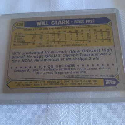 1987 WILL CLARK TOPPS #420