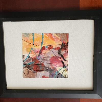 framed Abstract, However no glass or plastic inside frame.