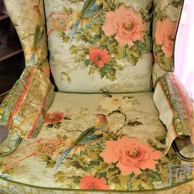 Lot #242  Vintage Armchair - Bird of Paradise Motif