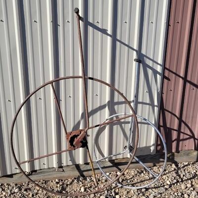Lot 78: (2) Vintage Survey Wheels