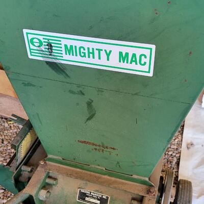 Lot 105: Vintage MIGHTY MAC Wood Compost Mulch Machine w/ Briggs and Stratton 5HP 206cc Motor