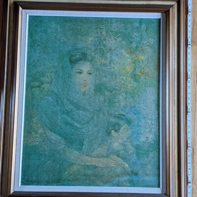 Beautiful Unsigned Painting Mother and Son