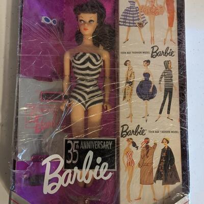 NIB 35th Anniversary 1959 Barbie Doll and Package