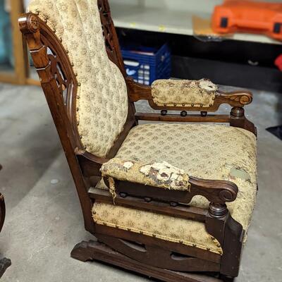 Gorgeous Antique Rocker-Look Beyond the Upholstery