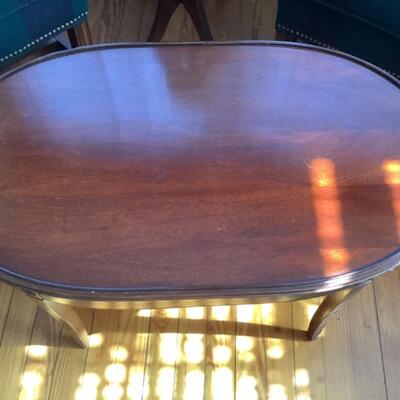 F503 Vintage BRANDT Oval Mahogany Coffee Table