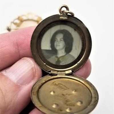 Lot #243  Antique Jewelry Lot - Carved Cameo and Pretty Locket - both gold filled