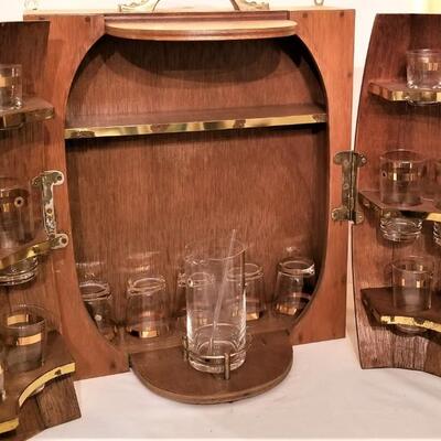 Lot #244  Totally Cool MidCentury Bar in the form of a Barrel - never used
