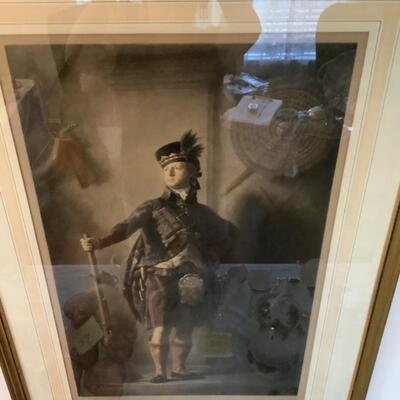 F514 Antique Signed Mezzotint by Henry Raeburn of Colonel MacDonell