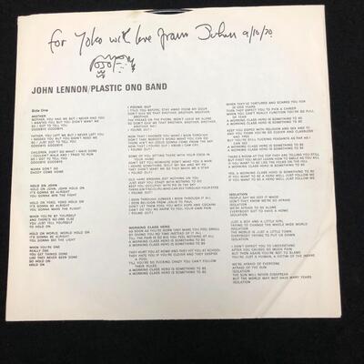 1971 Apple Label John Lennon Plastic Ono Band Vinyl Record