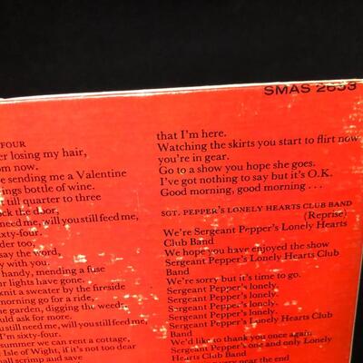 Lot of 3 Beatles Vintage Vinyl Records and Song Book