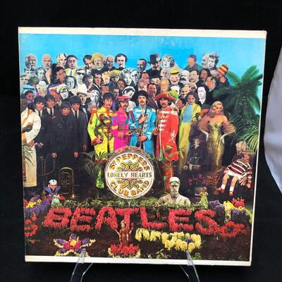 Lot of 3 Beatles Vintage Vinyl Records and Song Book