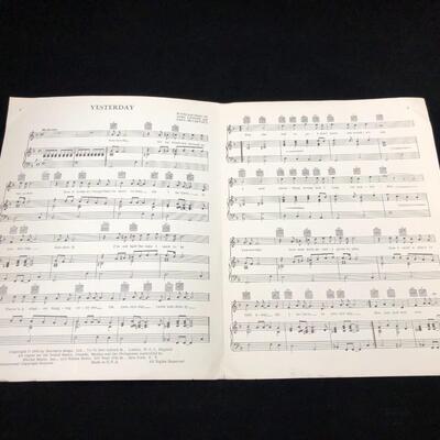 Lot of 3 Beatles Vintage Vinyl Records and Song Book
