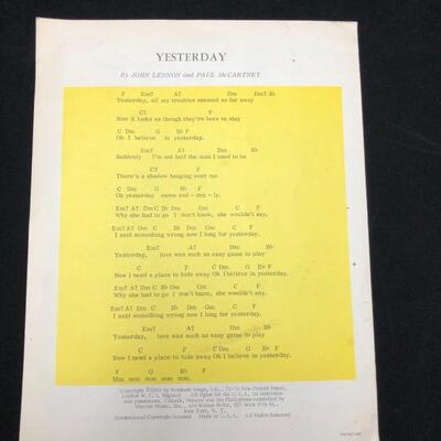 Lot of 3 Beatles Vintage Vinyl Records and Song Book