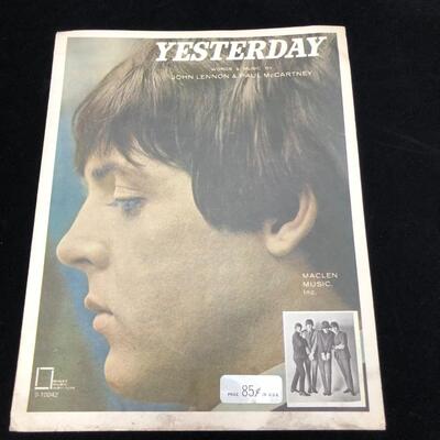 Lot of 3 Beatles Vintage Vinyl Records and Song Book