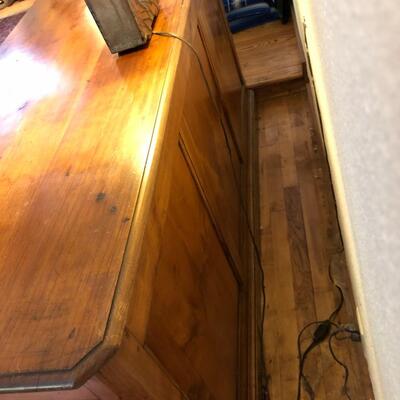 Beautiful Antique Oak Desk with slot on top