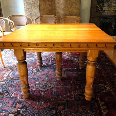 Gorgeous Antique Vintage Wood Dining Table Square or Rectangle