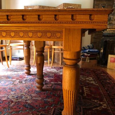Gorgeous Antique Vintage Wood Dining Table Square or Rectangle