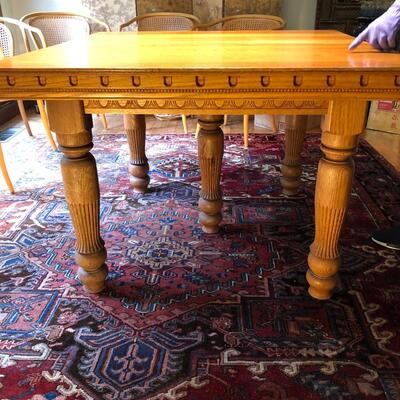 Gorgeous Antique Vintage Wood Dining Table Square or Rectangle