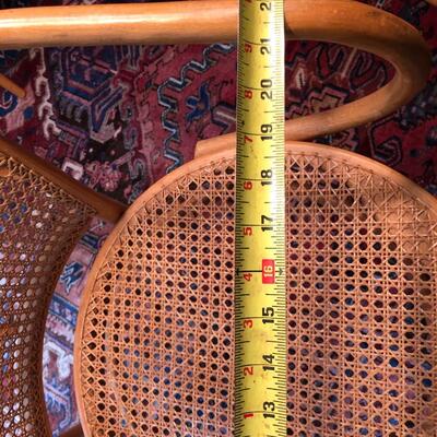 Lot of 6 Bentwood Cane Chairs Made in Czechoslovakia after Thonet Style