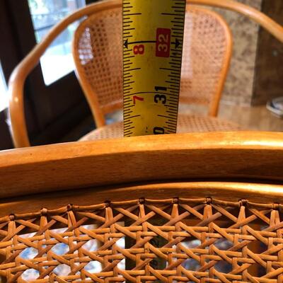 Lot of 6 Bentwood Cane Chairs Made in Czechoslovakia after Thonet Style