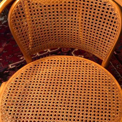 Lot of 6 Bentwood Cane Chairs Made in Czechoslovakia after Thonet Style