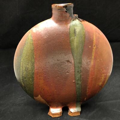 Signed Artist Glazed Ceramic Vessel Jug