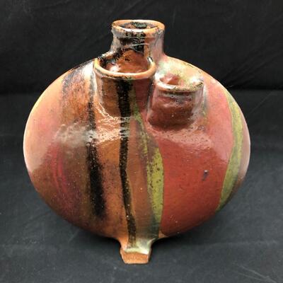 Signed Artist Glazed Ceramic Vessel Jug