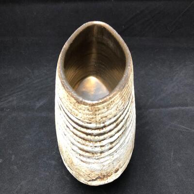 Modern Glazed Ceramic Vessel Vase or Bowl Signed by Artist