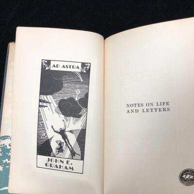Antique Book Notes on Life and Letters by Joseph Conrad