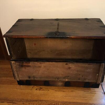 Antique Asian Tansu Style Wood Chest