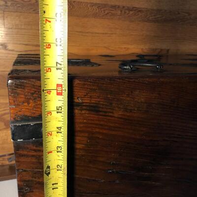 Antique Asian Tansu Style Wood Chest