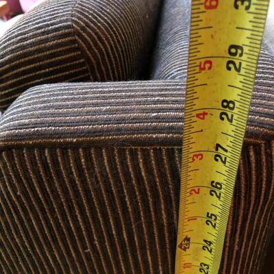 Vintage Mid Century Style Gray Sofa with Wood Legs