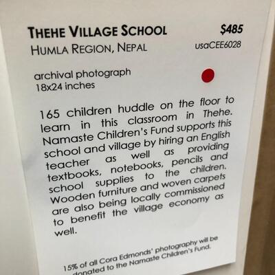 Cora Edmonds Thehe Village School Nepal Framed Signed Photograph