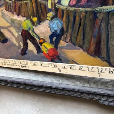Elizabeth Ogilby Original Oil on Canvas Neighborhood Urban City Scene