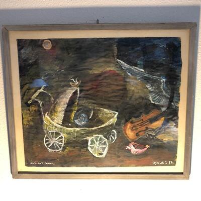 James Martin Original Gouache on Paper Ancient Sounds 1986