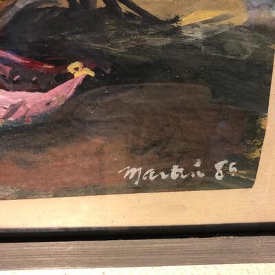 James Martin Original Gouache on Paper Ancient Sounds 1986