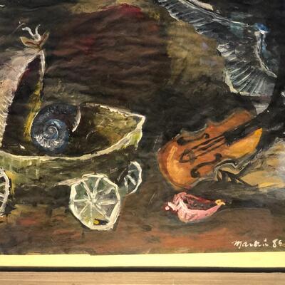 James Martin Original Gouache on Paper Ancient Sounds 1986